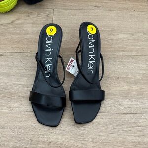 Calvin Klein Black Strappy Heels